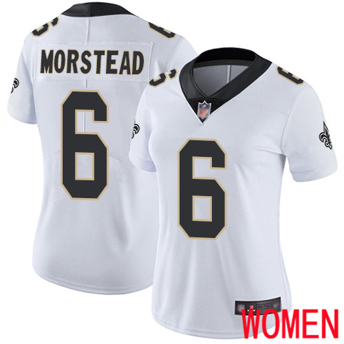 New Orleans Saints Limited White Women Thomas Morstead Road Jersey NFL Football 6 Vapor Untouchable Jersey